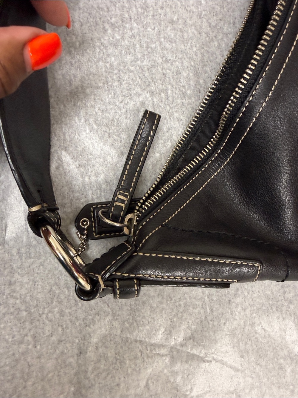 Vintage Y2K Coach Leather Soho Medium Hobo Shoulder Bag Black - Picture 12 of 13